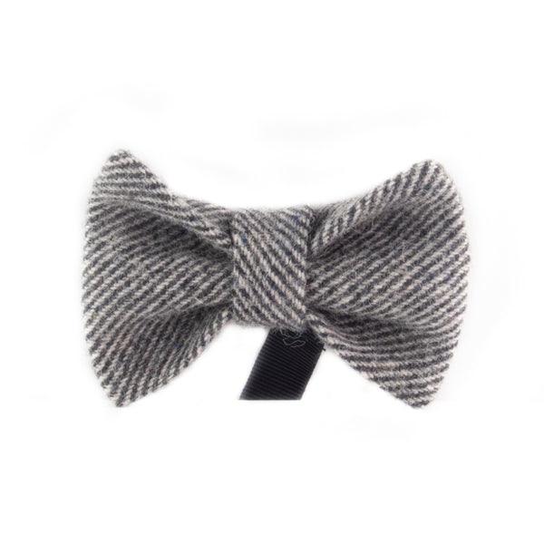 Donegal Tweed Grey & White Bow Tie