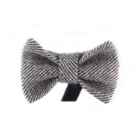 Donegal Tweed Grey & White Bow Tie
