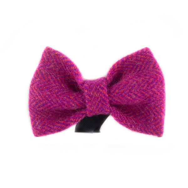 Donegal Tweed Pink & Purple Bow Tie