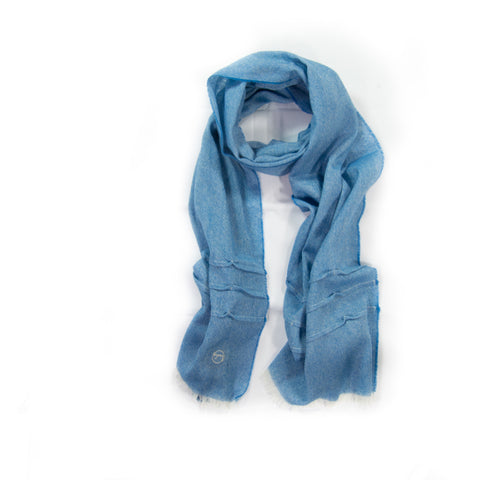 Merino Lambswool & Cashmere Blue Scarf