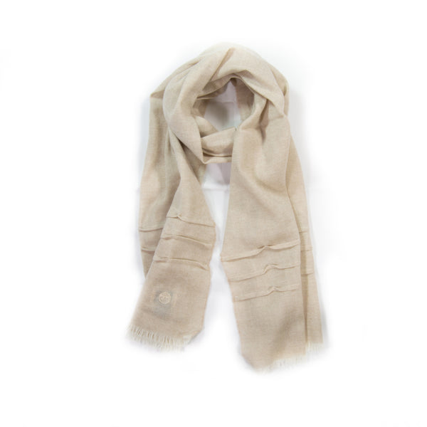 Merino Lambswool & Cashmere Brown Scarf