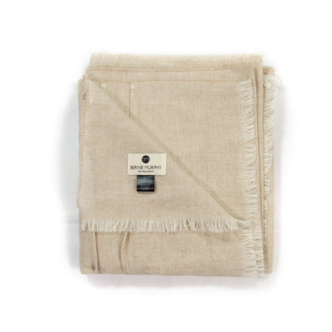 Merino Lambswool & Cashmere Brown Scarf