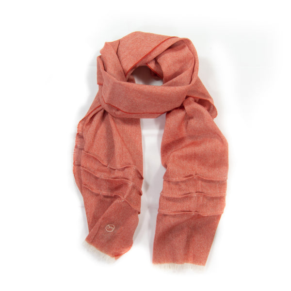 Merino Lambswool & Cashmere Orange Scarf