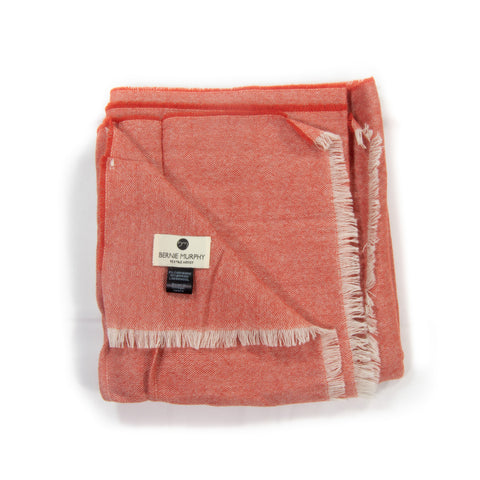 Merino Lambswool & Cashmere Orange Scarf