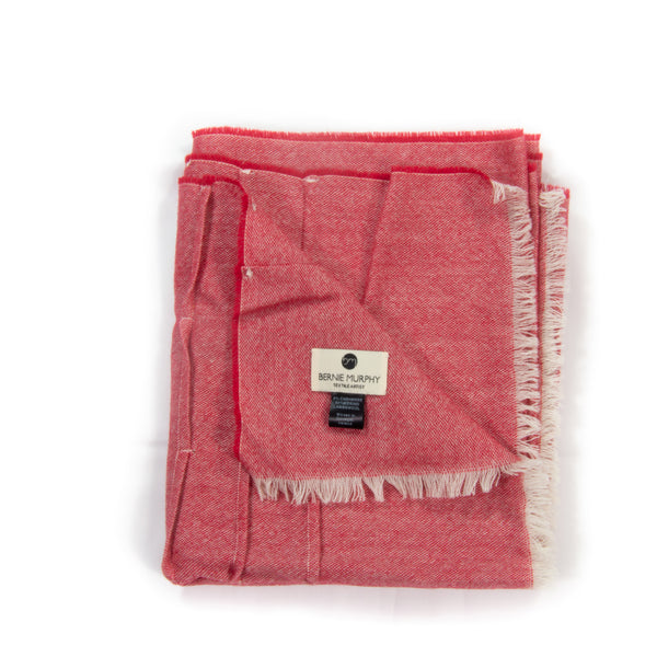 Merino Lambswool & Cashmere Red Scarf