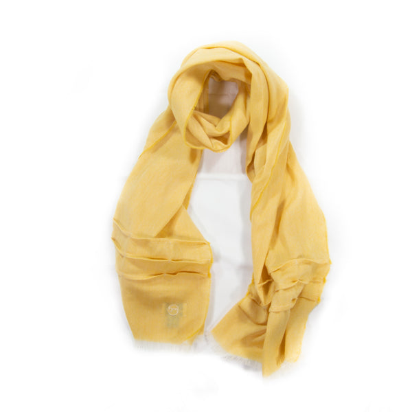 Merino Lambswool & Cashmere Yellow Scarf