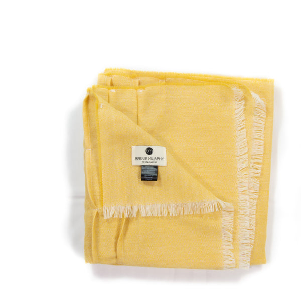 Merino Lambswool & Cashmere Yellow Scarf
