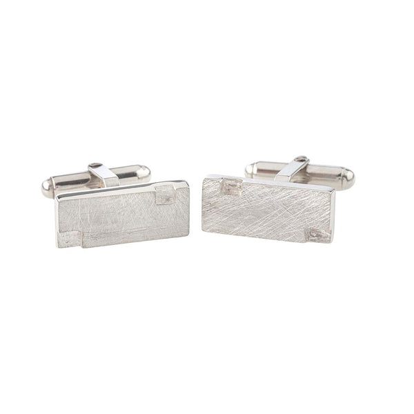 City Landscape Sterling Silver Oblong Cufflinks