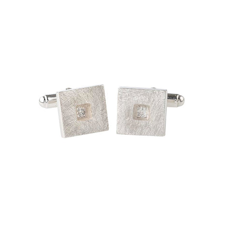 City Landscape Sterling Silver Square Cufflinks