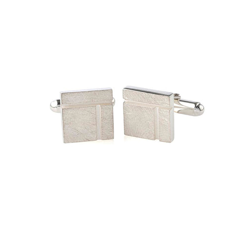 Ogham Sterling Silver Square Birch Cufflinks