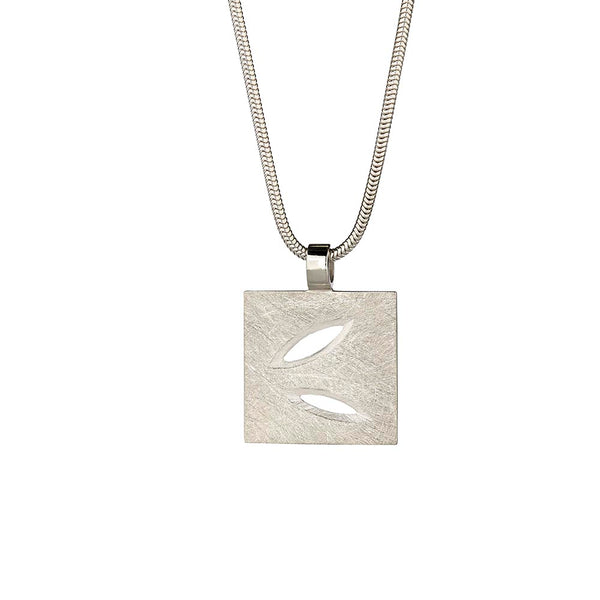 Silver Lace Leaf Sterling Silver Pendant Large