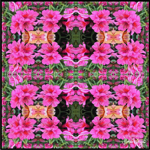 Delphiniums Pink Pocket Square 45x45cm