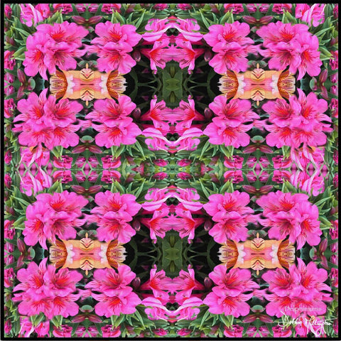 Delphiniums Pink Pocket Square 45x45cm