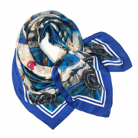 Venice Masks Silk Scarf 136x136cm