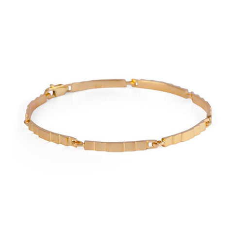 Architectural/Art Deco Gold Slim Steps Bracelet