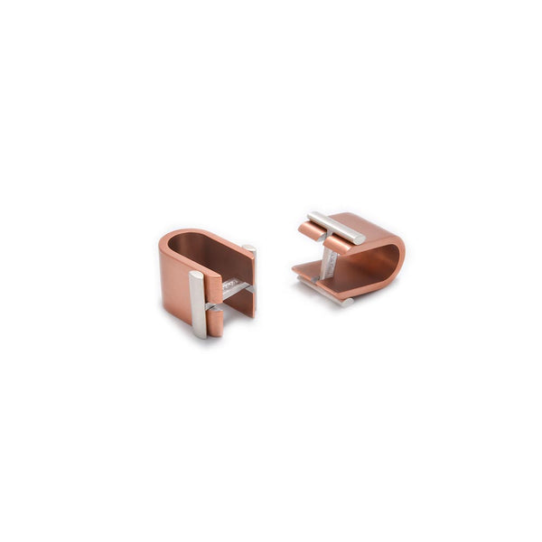 Affinor Light Copper Aluminium & Silver Cufflinks