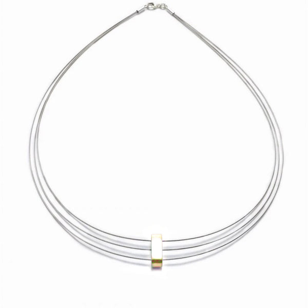 Mezzoforte Champagne Aluminium Solo Necklace