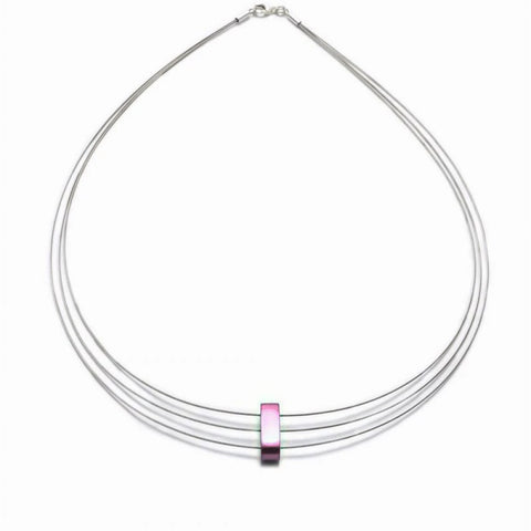 Mezzoforte Wine Red Aluminium Solo Necklace