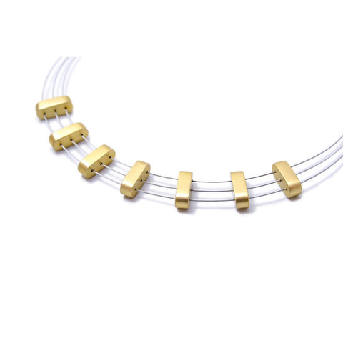 Mezzoforte Champagne Aluminium Heptet Necklace