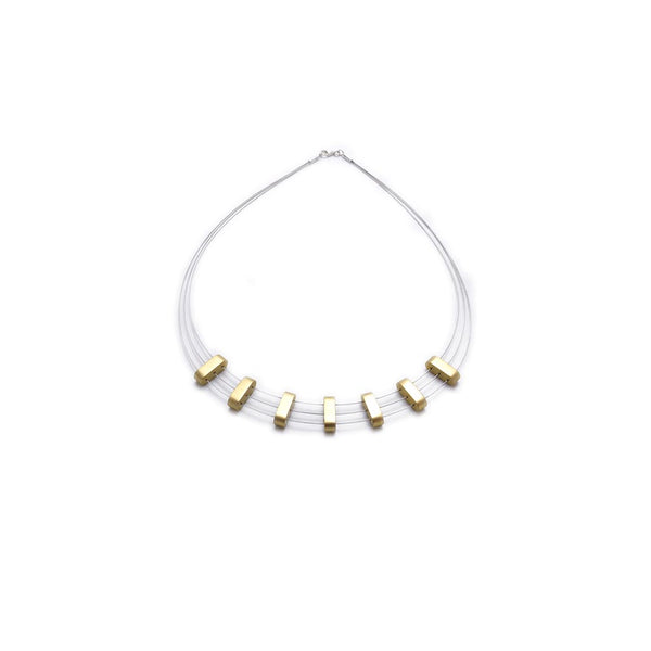 Mezzoforte Champagne Aluminium Heptet Necklace