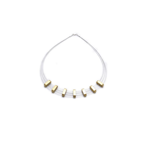 Mezzoforte Champagne Aluminium Heptet Necklace