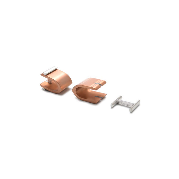 Ogive Light Copper Aluminium & Silver Cufflinks