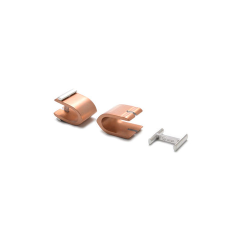 Ogive Light Copper Aluminium & Silver Cufflinks