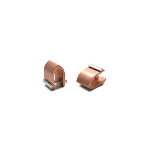 Ogive Light Copper Aluminium & Silver Cufflinks