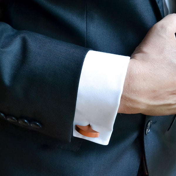 Secant Light Copper Aluminium Cufflinks