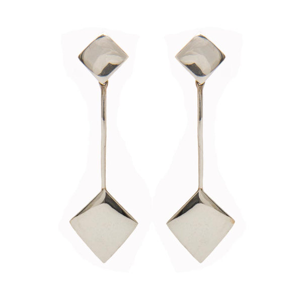 Art Deco Silver Drop Earrings