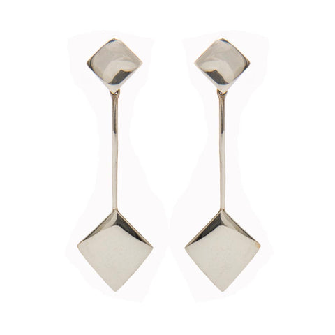 Art Deco Silver Drop Earrings