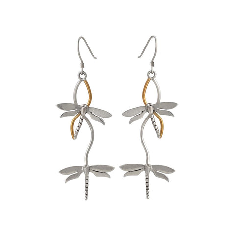 Bullrush Gold-Plated & Silver Drop Earrings