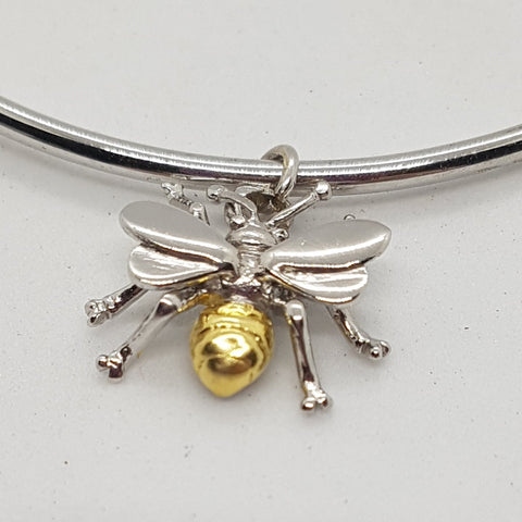 Bee Gold-Plated & Silver Bangle