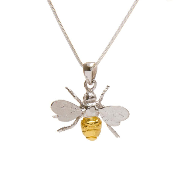 Bee Gold-Plated & Silver Pendant