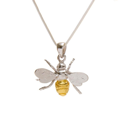 Bee Gold-Plated & Silver Pendant