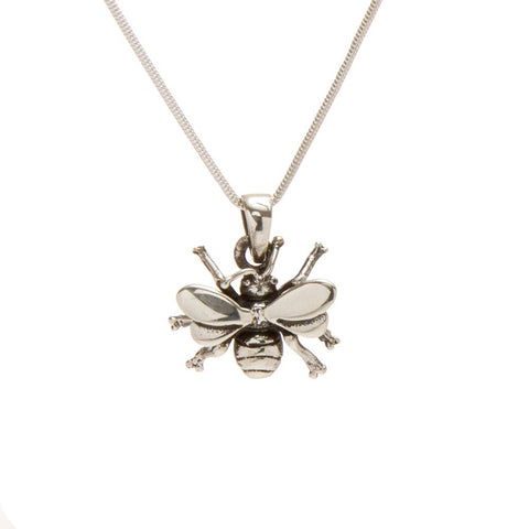 Silver Bee Pendant - Small