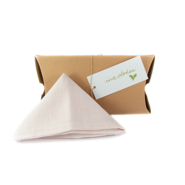 Irish linen Salmon Pink Pocket Square