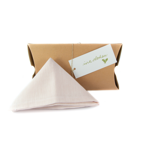 Irish linen Salmon Pink Pocket Square