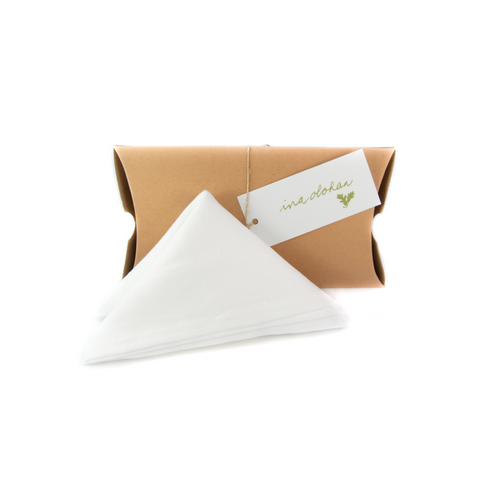 Irish linen White Pocket Square