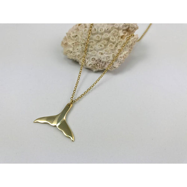 Charm Whale Tail Gold Necklace