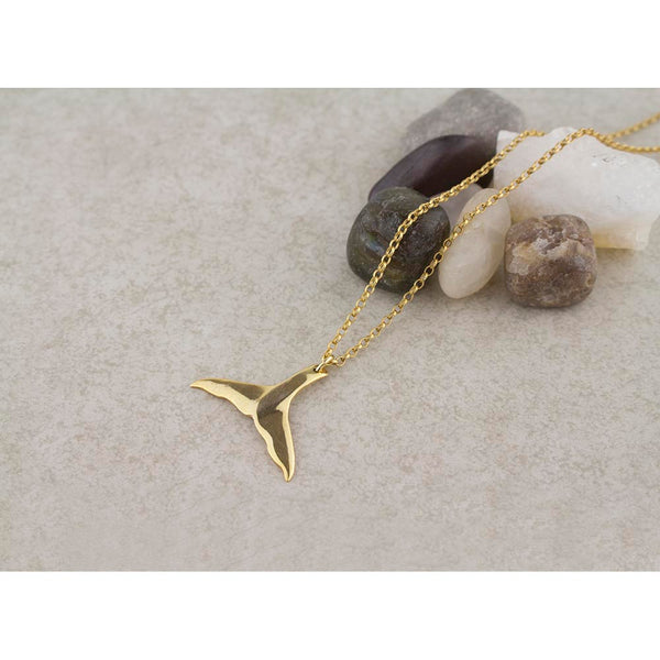 Charm Whale Tail Gold Necklace