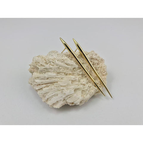 Sea Urchin Gold-Plated Spine Drop Earrings - Large