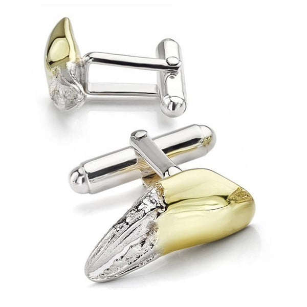 Crab Claw Silver & Gold-Plated Cufflinks