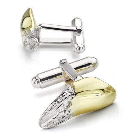 Crab Claw Silver & Gold-Plated Cufflinks