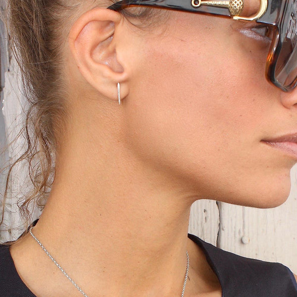 Sea Urchin Silver Spine Stud Earrings - Small