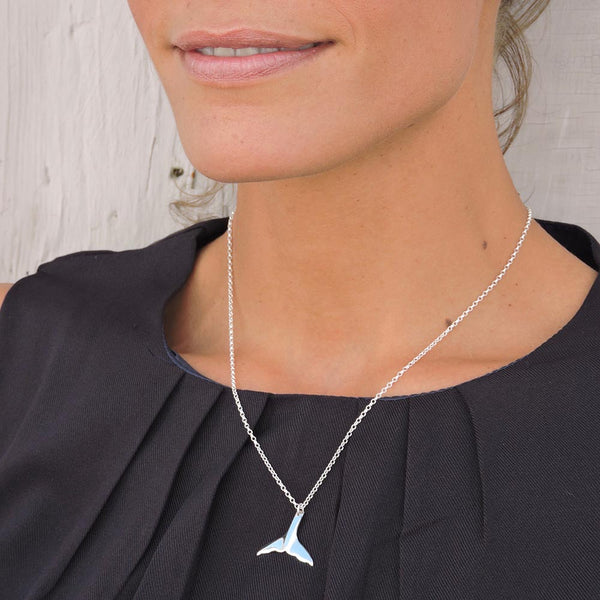 Charm Whale Tail Silver Necklace