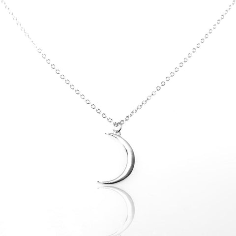 Saoirse Crescent Moon Sterling Silver Pendant Necklace