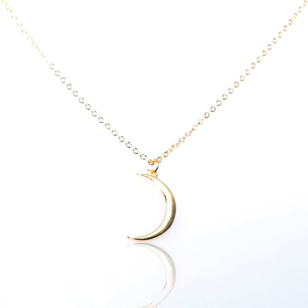 Saoirse Crescent Moon Gold-Plated Pendant Necklace