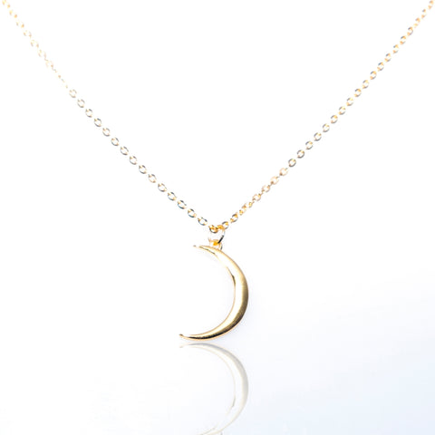 Saoirse Crescent Moon Gold-Plated Pendant Necklace