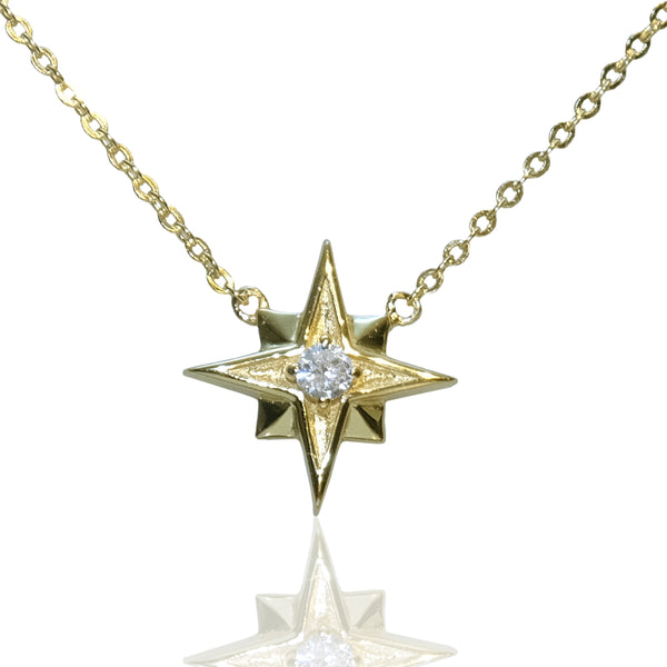 Saoirse Gold Plated w. Swarovski My North Star Pendant Necklace